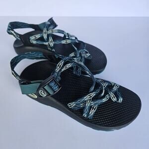 Chaco ZX2 Classic Sandals Teal Pattern Womens Size 8 Hiking